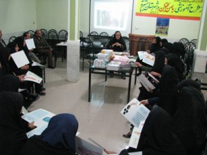Teachers and tutors in reading aloud workshop - Read with Me in South Khorasan - December 2015