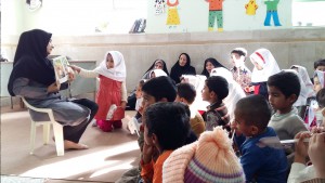 Children in a Book Reading Session - Read with Me in Zabol - Jan 2016