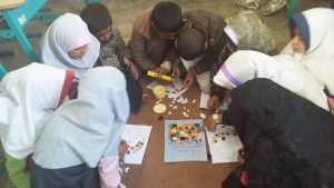 Children taking part in book related activities - Read with Me in Zahedan - Jan 2016