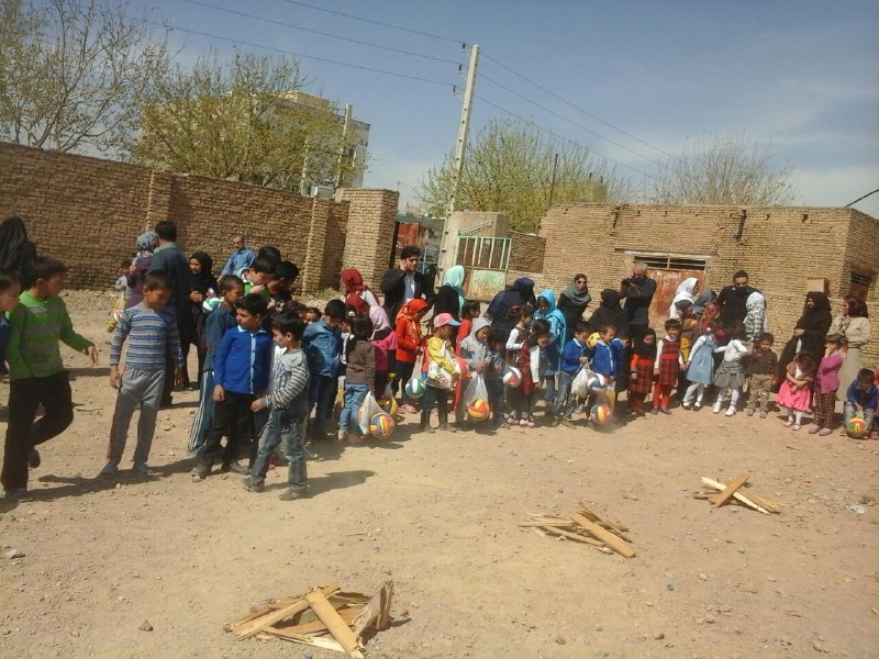 children in open air ceremony of Chaharshanbeh Soori - Read with Me in MahmoodAbad