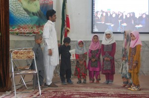 Nomad students and their teachers performing a song in Read with Me Final Meeting in Zabol and Zahedan - May 016
