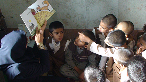 Children in a Book Reading Session - Read with Me in Sistan and Balouchestan 2016