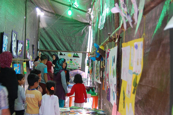 An exhibition of children's book-related activities