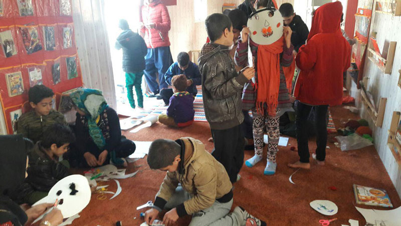 Read with Me Child-Centered Library, a shelter for children after Kermanshah earthquake