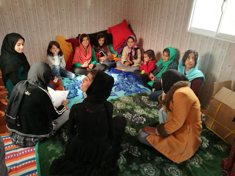 Read with Me Child-Centered Library, a shelter for children after Kermanshah earthquake